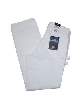 Dickies Mens White Utility Pants Relaxed Fit Multiple Tool Pockets & Loops 32X34